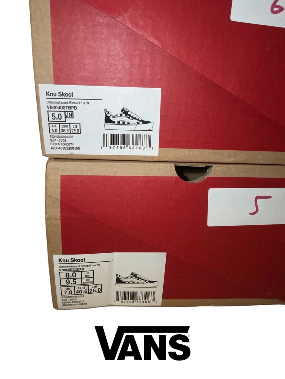 Vans Knu Skool Checkerboard Black White NIB - Multiple Sizes Available - Picture 13 of 14